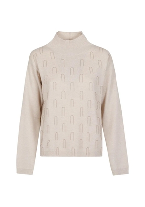 Fabiana Filippi bead-embellished high-neck sweater - Neutrals
