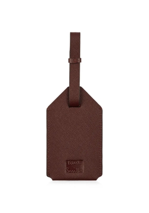 Paul Smith dark brown leather luggage tag