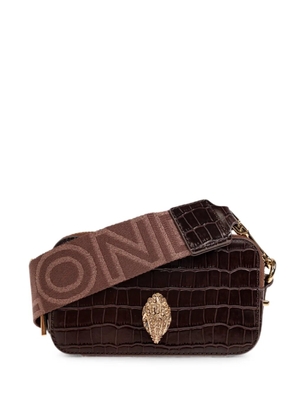 Kurt Geiger London Kensington croc-effect leather crossbody bag - Brown