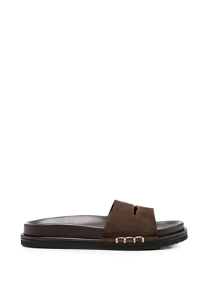 JW Anderson suede slides - Brown