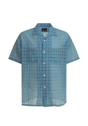 BEAMS PLUS check-pattern short-sleeve shirt - Blue