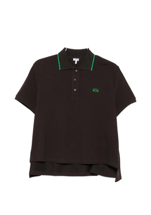 LOEWE logo-embroidered tipped polo shirt - Black