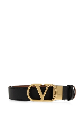 Valentino Garavani VLogo leather belt - Black