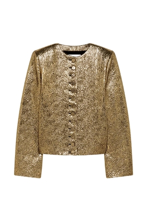 MSGM textured metallic-finish jacket - Gold