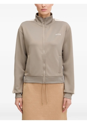GUESS USA zip striped top - Neutrals
