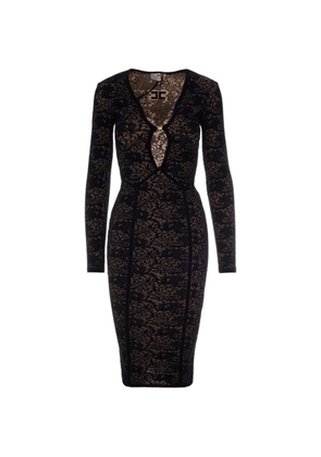 Elisabetta Franchi long-sleeve midi dress - Black