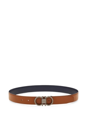 Ferragamo reversible and adjustable Gancini belt - Brown