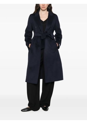 Marella double-breasted belted coat - Blue