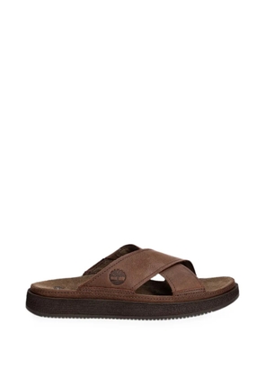 Timberland cross-strap leather sandals - Brown