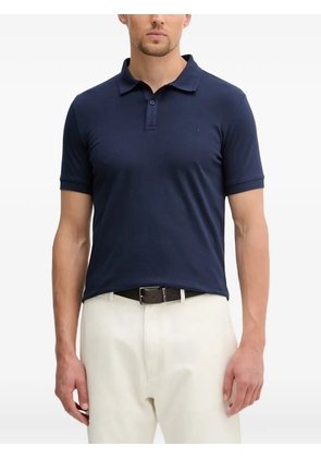Trussardi logo-embroidered short-sleeve polo shirt - Blue