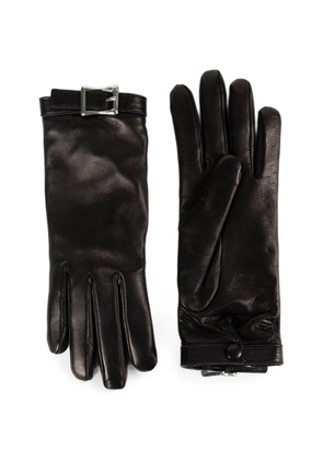 Ann Demeulemeester Arly leather gloves - Black