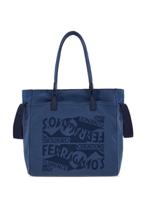 Ferragamo tote bag with logo - Blue