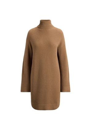 Lauren Ralph Lauren rack-stitched turtleneck mini dress - Brown