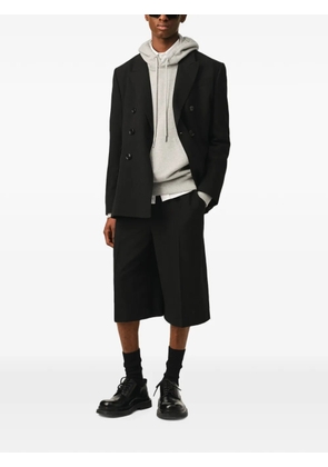 AMI Paris large elasticated wool bermuda shorts - Black