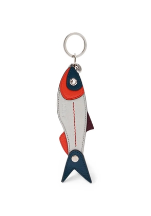 Mulberry British Summer fish keyring - White