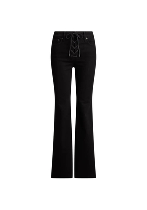 Lauren Ralph Lauren lace-up flared jeans - Black