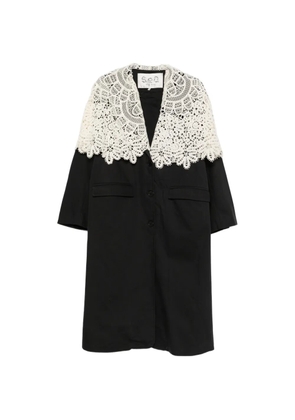 Sea Alina lace-collar coat - Black