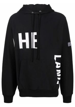 Helmut Lang logo-print pullover hoodie - Black