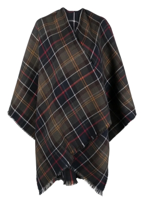 Barbour Montieth check-pattern poncho - Green