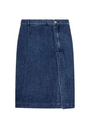 MSGM slit-detail midi skirt - Blue