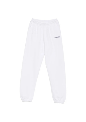 Sporty & Rich logo-embroidered track pants - White