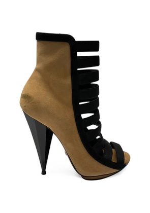 Gucci Pre-Owned Olimpia elastic-strap suede boots - Brown