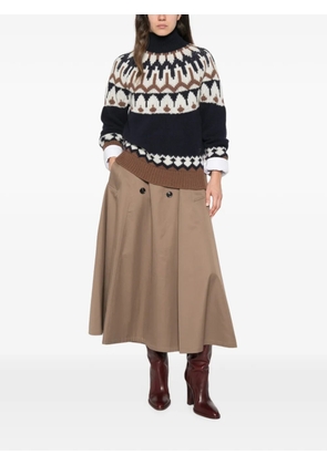 ERMANNO FIRENZE fair isle-intarsia high-neck knit - Blue