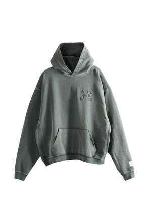 GALLERY DEPT. embossed logo-patch hoodie - Grey
