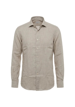 Xacus slub-texture long-sleeve shirt - Neutrals