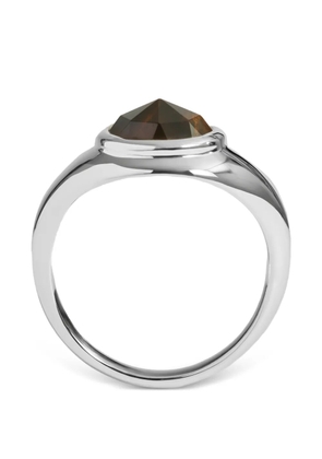 Monica Vinader tiger's eye signet ring - Silver