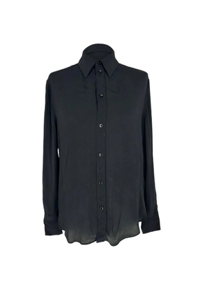 Celine Pre-Owned button-up long-sleeve blouse - Black