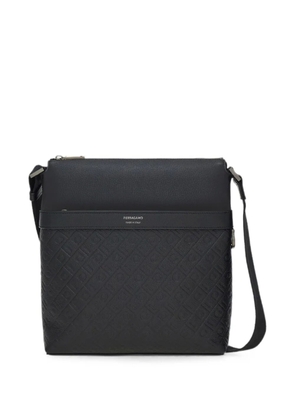 Ferragamo monogram messenger bag - Black