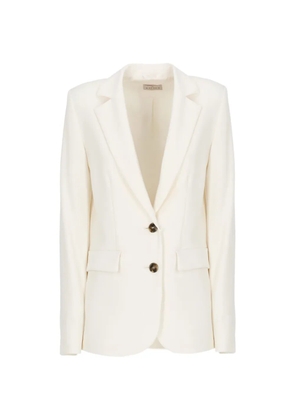 EMME notched-lapels single-breasted blazer - White