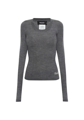 DSQUARED2 ribbed-knit wool sweater - Grey
