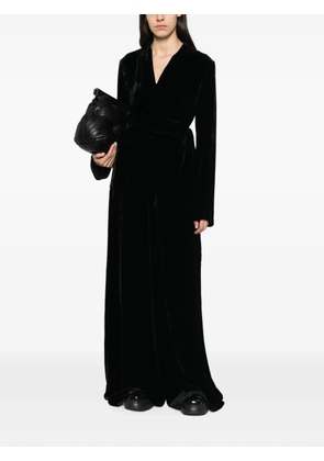 Rick Owens velvet wraparound blouse - Black