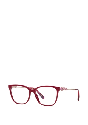 Chopard crystal-embellished square-frame glasses - Red
