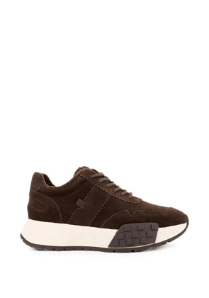 LINDA BAUMANN suede panelled sneakers - Brown