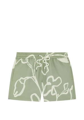Frescobol Carioca Rio floral-print swim shorts - Green