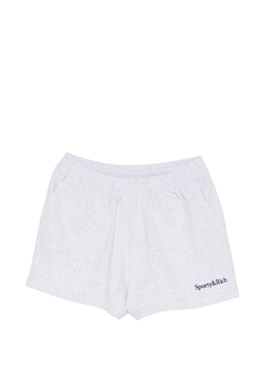 Sporty & Rich logo-embroidered track shorts - Grey