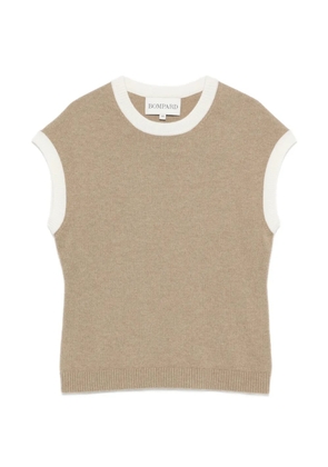 BOMPARD contrast-trim short-sleeve vest - Neutrals