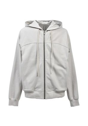 Rick Owens zip-up drawstring hoodie - Grey