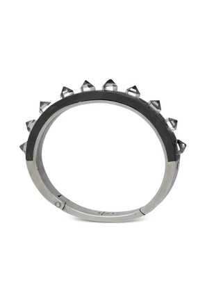Parts of Four herkimer spikes Sistema V2 bracelet - Silver