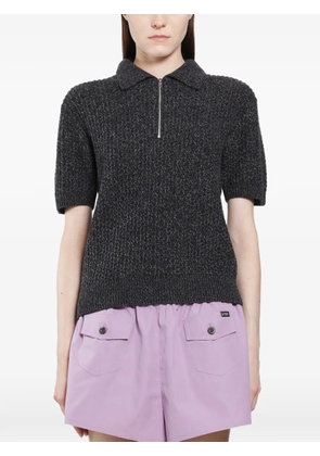 Prada quarter-zip knit sweater - Grey