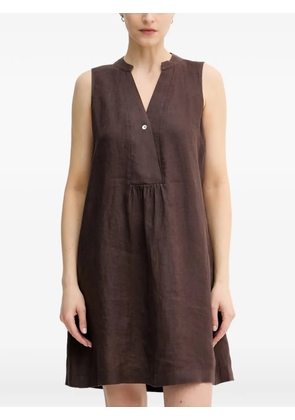 Benetton sleeveless V-neck mini dress - Brown