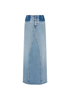 Maison Margiela patchwork maxi skirt - Blue
