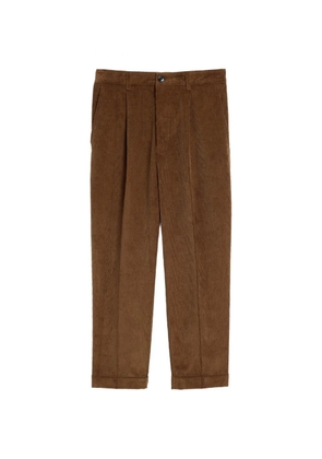 AMI Paris carrot-fit corduroy cotton trousers - Brown