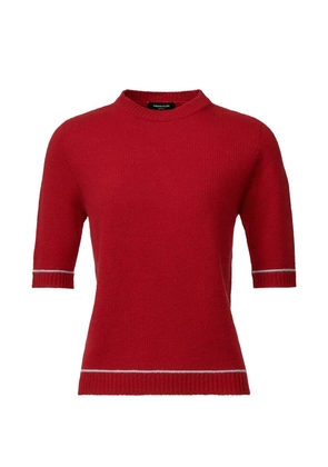 Fabiana Filippi contrast-trim short-sleeve sweater - Red