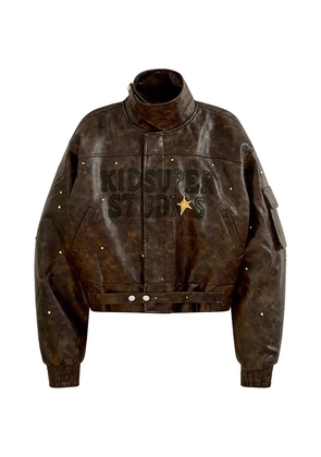 KidSuper graphic-print jacket - Brown