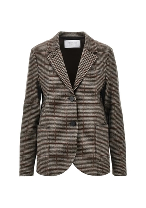 Harris Wharf London check-houndstooth blazer - Brown