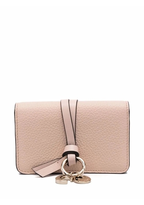 Chloé logo-charm leather wallet - Neutrals